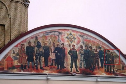 Живопись на здании в Гродно