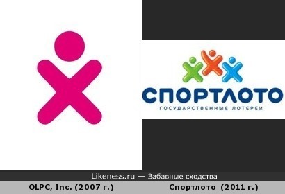 Фигуры людей на логотипе &quot;Спортлото&quot; напоминают логотип &quot;One Laptop Per Child Association, Inc.&quot;