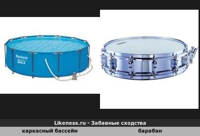 Каркасный бассейн напоминает барабан