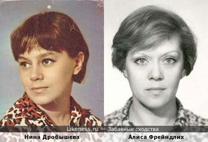 Нина Дробышева похожа на Алису Фрейндлих
