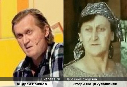 Андрей Рожков похож на Этери Моцикулашвили