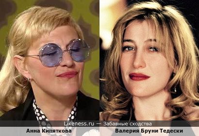 Анна Кипяткова похожа на Валерию Бруни Тедески