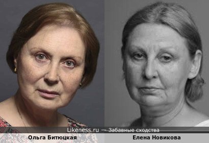Ольга Битюцкая похожа на Елену Новикову