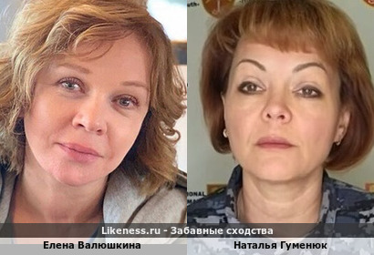 Елена Валюшкина похожа на Наталью Гуменюк