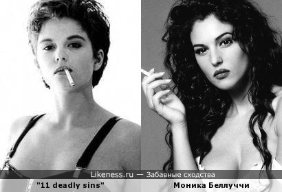 Модель альбома Карлоса Перона &quot;11 deadly sins&quot; и Моника Беллуччи