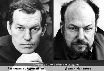 Душан Макавеев похож на Регимантаса Адомайтиса