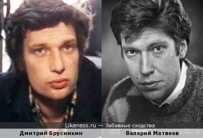 Дмитрий Брусникин похож на Валерия Матвеева