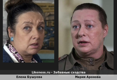 Елена Бушуева похожа на Марию Аронову