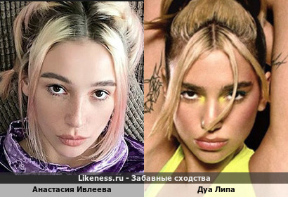Анастасия Ивлеева похожа на Дуа Липа