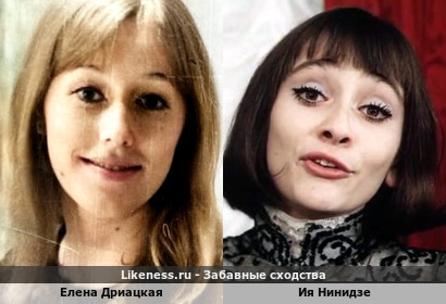Елена Дриацкая похожа на Ию Нинидзе
