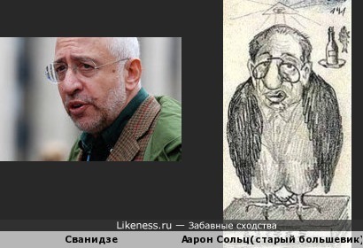 Карикатура Николая Бухарина на своего соратника Аарона Сольца напоминает Николая Сванидзе