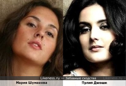 Мария Шумакова похожа на Тулип Джоши