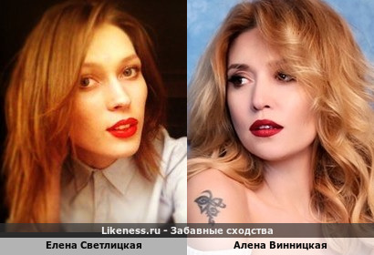 Елена Светлицкая похожа на Алену Винницкую