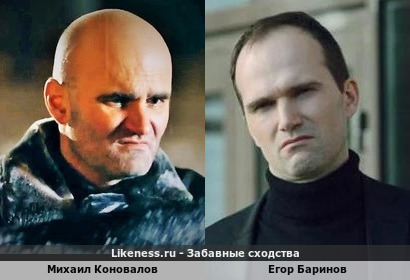 Михаил Коновалов похожа на Егора Баринова