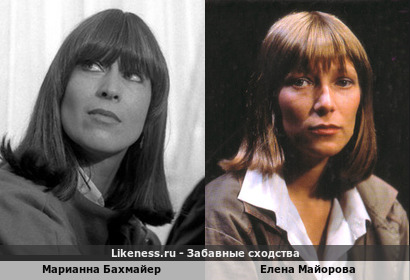 Марианна Бахмайер похожа на Елену Майорову