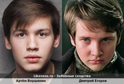Артём Вершинин похож на Дмитрия Егорова