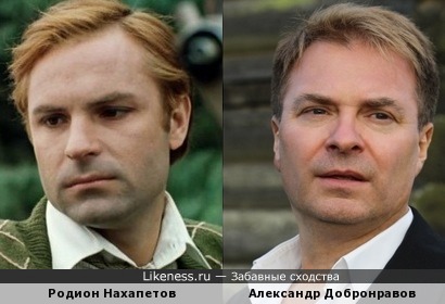 Александр Добронравов похож на Родиона Нахапетова
