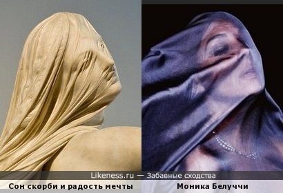 Скульптура Рафаэля Монти &quot;Сон скорби и радость мечты&quot; 1861 г. и Моника Белуччи
