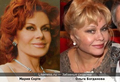 Мария Сорте похожа на Ольгу Богданову