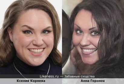 Ксения Корнева похожа на Анну Горонок