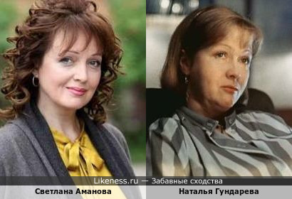 Светлана Аманова и Наталья Гундарева