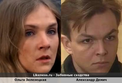 Ольга Зелезецкая похожа на Александра Демича