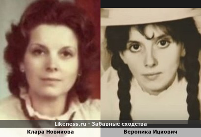 Клара Новикова похожа на Веронику Ицкович