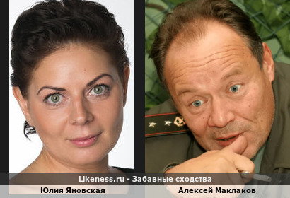 Юлия Яновская похожа на Алексея Маклакова