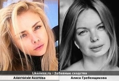 Анастасия Акатова похожа на Алису Гребенщикову