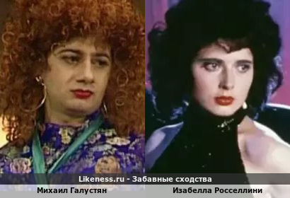Михаил Галустян похож на Изабеллу Росселлини