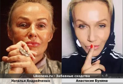 Наталья Андрейченко похожа на Анастасию Бунину
