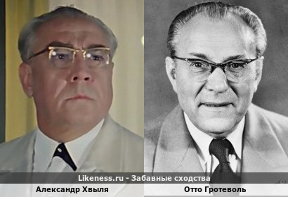 Александр Хвыля похож на Отто Гротеволя