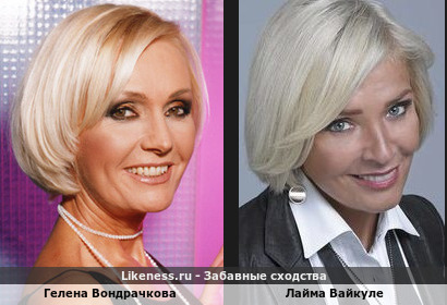 Гелена Вондрачкова похожа на Лайму Вайкуле