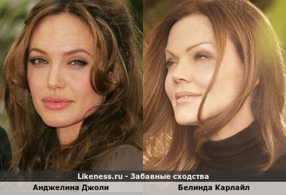 Анджелина Джоли похожа на Белинду Карлайл