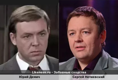 Юрий Демич похож на Сергея Нетиевского