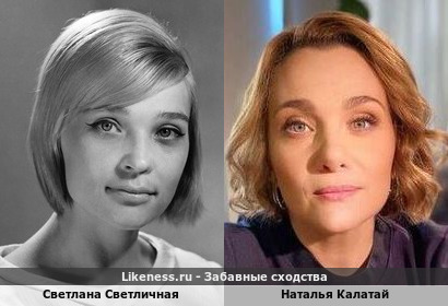 Светлана Светличная похожа на Наталью Калатай