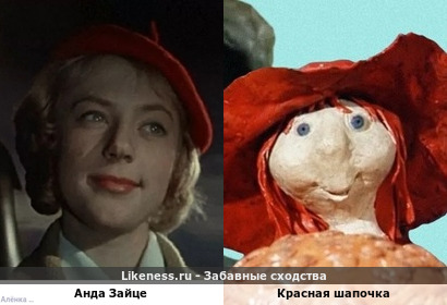Анда Зайце напоминает Красную шапочку