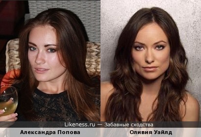 Александра Попова похожа на Оливию Уайлд