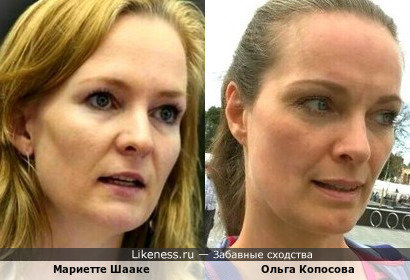 Мариетте Шааке - нидерландский политик на этой фотографии очень напомнила Ольгу Копосову - российскую актрису (сериал «След»)+Вариант в комментах&hellip;