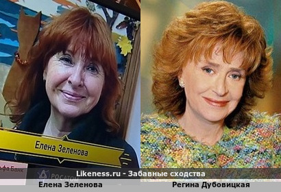 Елена Зеленова похожа на Регину Дубовицкую