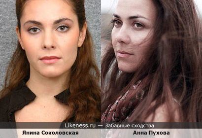 Анна Пухова и Янина Соколовская похожи