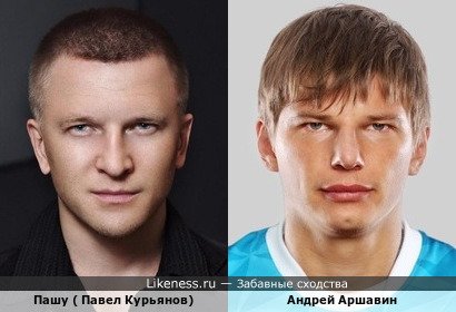 Пашу ( Павел Курьянов) похож на Андрея Аршавина