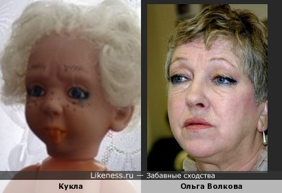Кукла похожа на Ольгу Волкову