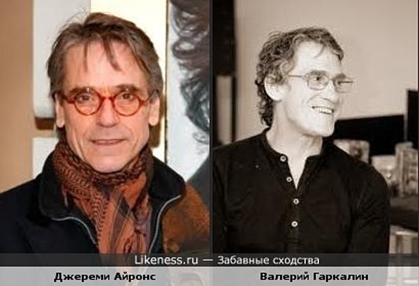 Джереми Айронс похож на Валерия Гаркалина Джереми Айронс похож на Валерия Гаркалина