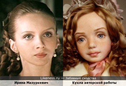Ирина Мазуркевич и кукла работы Ирины Носковой