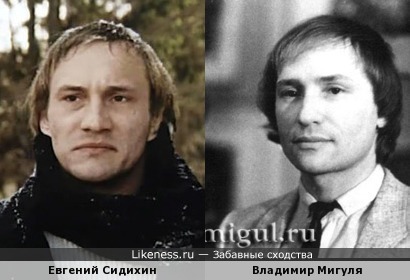 Евгений Сидихин похож на Владимира Мигулю