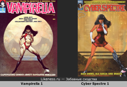 Обложка комикса Cyber Spectre напомнила дебютную обложку комикса Vampirella