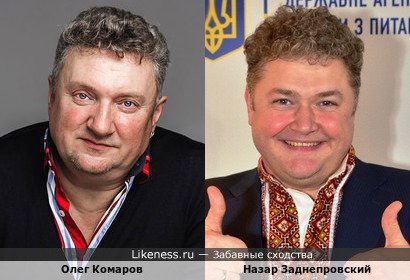 Олег Комаров похож на Назара Заднепровского