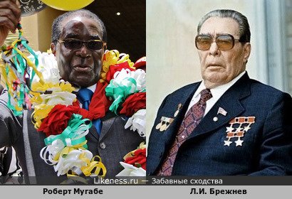 Роберт Мугабе похож на Л.И. Брежнева