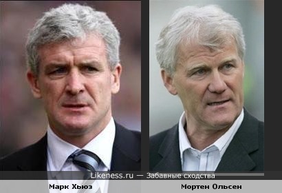 Два тренера: Марк Хьюз (бывший игрок &quot;Манчестер Юнайтед&quot;) и Мортен Ольсен (главный тренер сборной Дании)